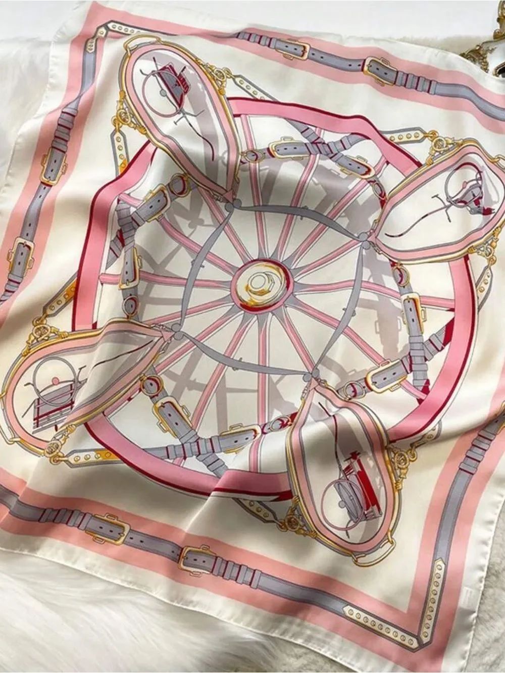 Equestrian Print Scarf S135